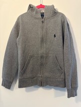 Polo Ralph Lauren Kids Heather Gray Hoodie Sweatshirt S (8) Zip Front Po... - £10.83 GBP