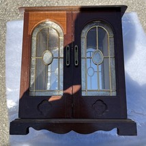 Vintage Wood Jewelry Cabinet W/ Mirror Music &quot;Raindrops Falling on My Head&quot; - £20.30 GBP