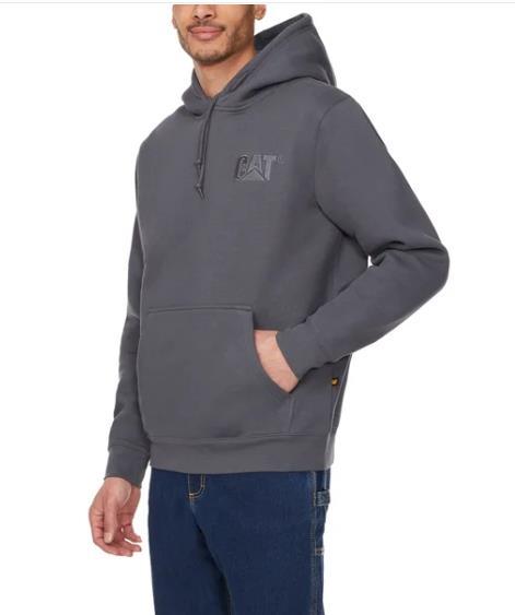 Caterpillar Mens Hoodie Gray Grey Kangaroo Pocket Heavyweight Long Sleeve Item image 2