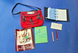 1995 PC 18&quot; American Girl Doll Molly&#39;s Red School Bag and Supplies Set w... - £25.41 GBP