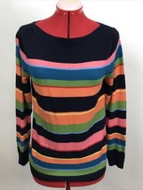 Talbots Petite Mult-Color Striped Sweater Cotton Blend Women&#39;s Petite Si... - $24.70