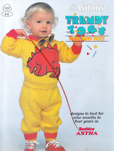 PATONS TRENDY TOGS FOR TINY TOTS KNIT 9 MO. TO 4 YEARS DINO FROG LADYBUG... - $8.98