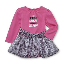 Baby Glam Infant Girl&#39;s Long-Sleeve Bodysuit Size 6-9M NWT&quot;Keep Calm &amp; B... - £11.18 GBP