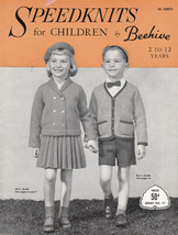 Beehive Speedknits For Children #71 Vintage 2 To 12 Years Patons &amp; Baldwin Knit - £7.86 GBP