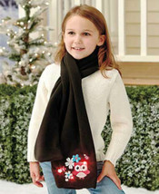 Girl&#39;s Fleece Light Up Owl Floral Scarf - $12.99