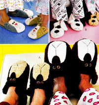 Slippers 4 Kids &amp; Adults Cat, Bears &amp; Dog Oop Mccall&#39;s 3471 Pattern Mint Uncut - £10.93 GBP