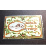 Christmas Greetings, Peace and Goodwill -Postmarked 1900s Embossed Postc... - £9.61 GBP