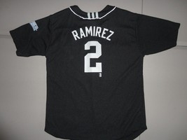 Black Florida Marlins #2 Hanley Rameriz MLB Baseball Jersey Youth L (14-... - £18.78 GBP