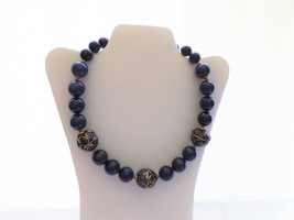 Natural lapis lazuli necklace. - £54.75 GBP