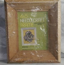 Acme Needlecraft Frame With Stretcher Board, 4&quot;X6&quot;  Solid Oak - $6.48