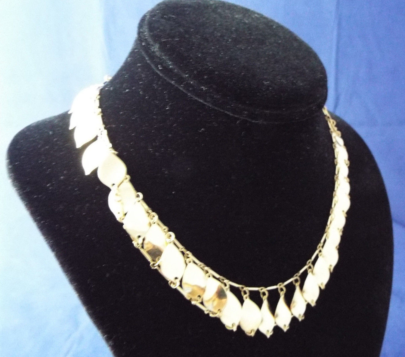 Vintage Signed Mid Century Adjustable Vendome Gold Tone Choker Style Necklace Item image 2