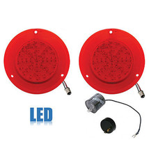 58 59 Chevy Fleetside Truck Red LED Tail Brake Stop Light Lenses Pair &amp; ... - £72.17 GBP