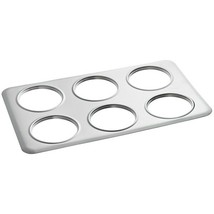 Avantco 6 Hole Steam Table Adapter Plate with 4 3/4&quot; Holes for 2.5 Qt. Insets - £107.42 GBP