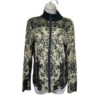 skinny minnie full zip embellished Sweater jacket Womens Size M - $24.74