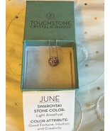 Touchstone Crystal Swarovski June Birthstone Light Amethyst Stud Earrings - $39.55