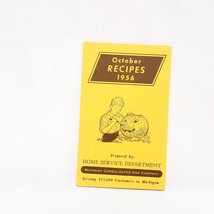 Recipes Michigan Consolidated Gas Company October 1956 Cards Easy Cooking - £11.96 GBP