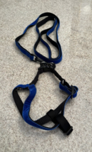 Mimi Green Royal Blue Velvet Dog Harness And Leash Set (S) - $42.08