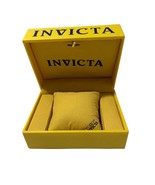 Invicta EMPTY BOX Yellow Watch Box Only Foam Mini Pillow Holder 5.75&quot;x4.... - $28.45