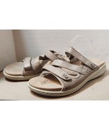 Earth Shoes Women&#39;s Sz 11M Mira Loures Taupe Tan Leather Strappy Slide S... - $34.10 CAD