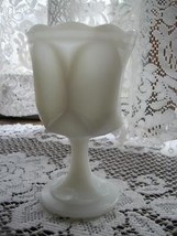 White Milk Glass Water Goblet 5 3/4&quot; Anchor Hocking Fairfield Milkglass #1200 - £10.13 GBP