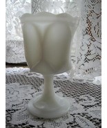 White Milk Glass Water Goblet 5 3/4&quot; Anchor Hocking Fairfield Milkglass ... - £10.13 GBP