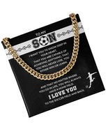 Custom Boys Soccer Player Necklace To My Son From to - £172.49 GBP