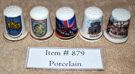 Thimbles, 5 pcs, Porcelain, # 879, porcelain thimbles, antiques, collect... - £10.71 GBP