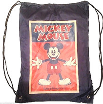 Disney Mickey Mouse Fleece Throw Blanket and Cinch Sack Backpack Theme Parks - £47.41 GBP