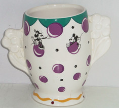 Disney Mickey Minnie Mouse Vase Pfaltzgraff Mickey Co Purple Balloons Rare - $49.95