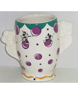 Disney Mickey Minnie Mouse Vase Pfaltzgraff Mickey Co Purple Balloons Rare - $49.95