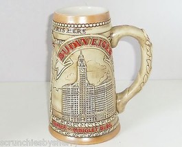 Budweiser Chicago IL Marina City Wrigley Water Tower Beer Stein Vintage ... - $44.95