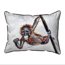 Betsy Drake Betsy&#39;s Monkey Large Indoor Outdoor Pillow 16x20 - $47.03