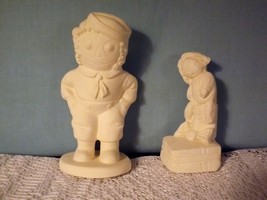 00 - 2 Rag Dolls Ceramic Bisque Ready to Paint, Unpainted, You Paint,  - $3.00