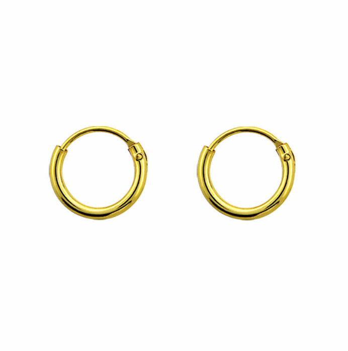 8mm Gold Hoop Earrings, Small Gold Earrings, Silver Hoops, Cartilage Hoops  - $9.65