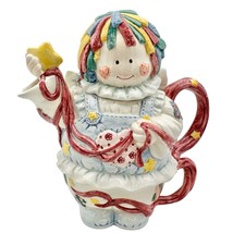 Patchwork Angel Tea Pot 1996 Cosmos Exclusive for H.O.L. 3pc Set Vintage - £15.54 GBP