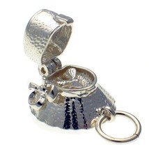 Welded Bliss Sterling 925 Solid Silver Opening Bee in Bonnet Hat Charm P... - $23.52