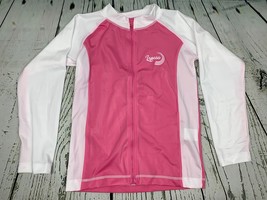 Easy Wear Boy Girl Zipper Rash Guard Long Sleeve Unisex Swim Shirt K02 10 - £14.95 GBP