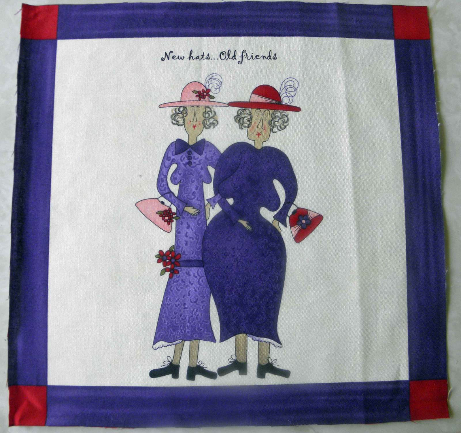Red Hat Ladies...New Hat...Old Friends...Quilt Squares by Sandy Gervias - £23.98 GBP