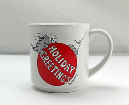 Holiday Greetings Cat on Ornament Mug Sandra Boynton-Recycled Paper Prod... - £9.83 GBP