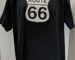 Fruit Of The Loom Heavy Cotton Route 66 Men&#39;s Black T-Shirt Size L Short... - $12.65