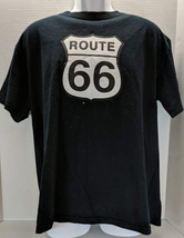 Fruit Of The Loom Heavy Cotton Route 66 Men&#39;s Black T-Shirt Size L Short Sleeve - £10.14 GBP