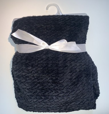 NWOT Stylish Baby Soft Flannel Fleece Baby Infant Throw Blanket Black Br... - $7.99