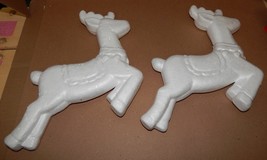 Christmas Craft Foam Shapes 13&quot;x11&quot; x2 1/2&quot; Flora Craft Kid Fun 2ea Rein... - $6.49