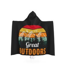 Hooded blanket retro sunset great outdoors custom fleece unisex thumb200