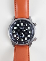 Invicta Tritnite Watch Men 48mm Orange Leather Band Fresh Battery Rotati... - £39.21 GBP