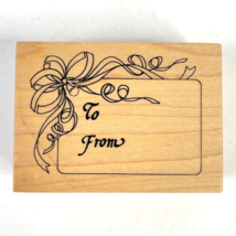 To/From Gifting Tag Vintage PSX Rubber Stamp 1989 USA Petaluma - £14.36 GBP