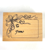 To/From Gifting Tag Vintage PSX Rubber Stamp 1989 USA Petaluma - £14.33 GBP