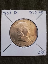 1961-D 50C FRANKLIN SILVER HALF DOLLAR MINT STATE - $32.71