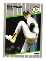 1989 Fleer #25 Bob Welch Oakland Athletics - $3.00