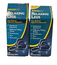 2 MagniLife Relaxing Leg Calming Tablets Nighttime Sleep Aid 125 Tablets... - $24.99